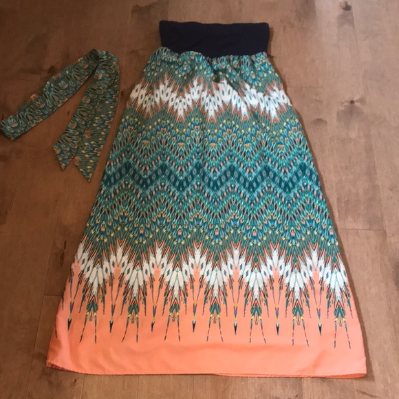 Summer Strapless Maxi Dress - Picture 2 of 5